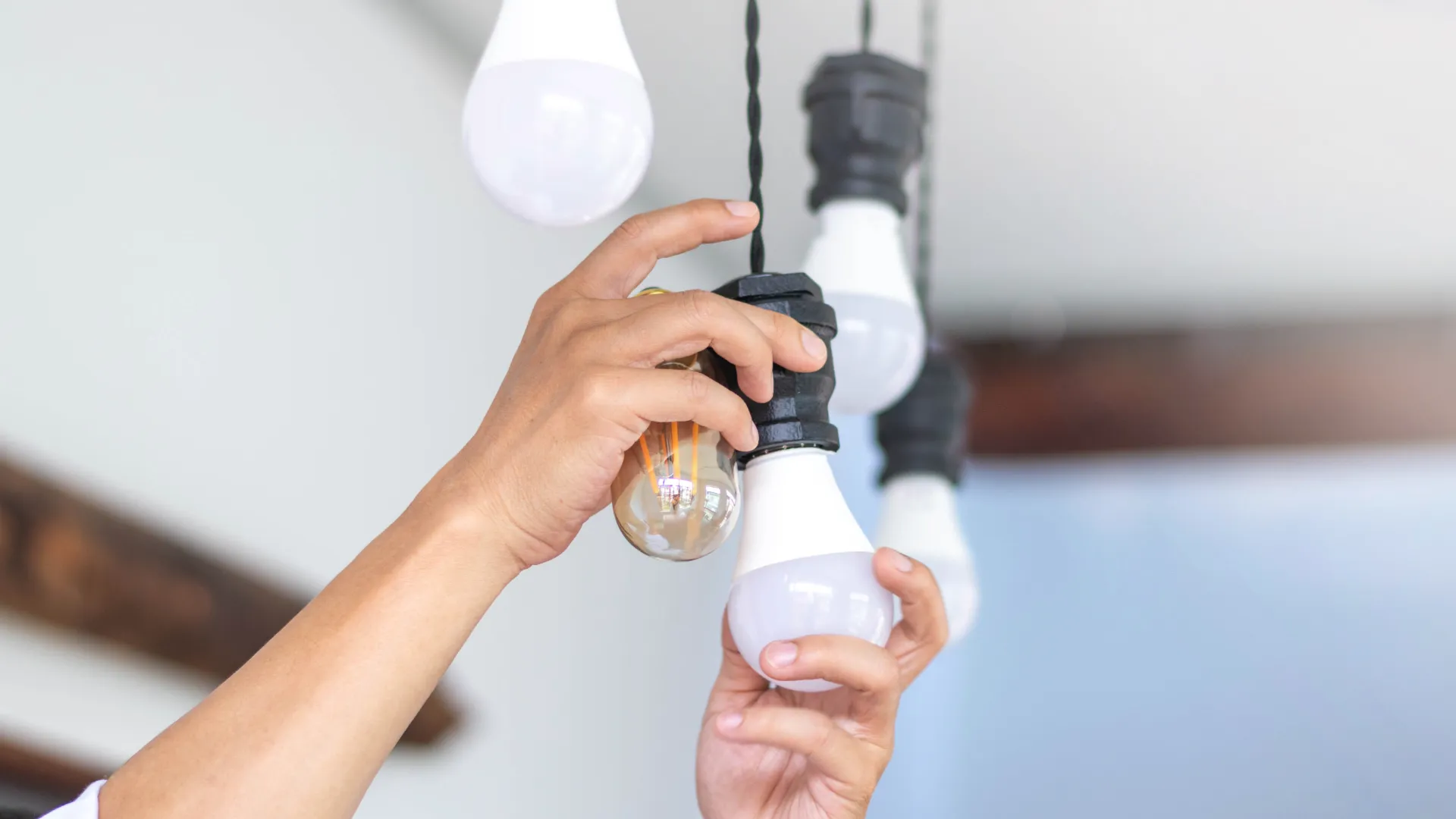 Security floodlights setup